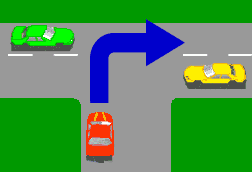 If turning right at a T-intersection (as shown) must you give way to vehicles approaching from both the left and right?