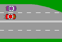 When two lanes merge into one (as shown in the diagram), who should give way?