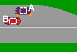 Looking at the diagram, which vehicle must give way?