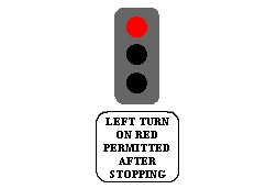 What may you do at an intersection with traffic lights at which this sign is displayed?