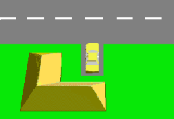 What must you do before entering a road from a driveway?