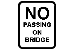 You are approaching a bridge with this sign facing you. There is a car on the bridge coming towards you. What should you do?