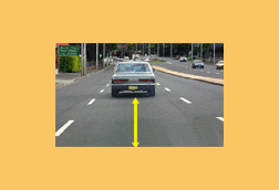 You should leave a gap between your vehicle and the one you are following. In good conditions the gap should be -