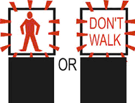 When these lights are flashing it means -