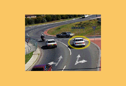 You wish to go straight ahead at this roundabout. Which statement is true?