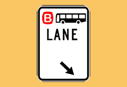 You are driving a car and want to pick up a passenger. The lane you want to stop in is a BUS LANE. Are you permitted to stop there?