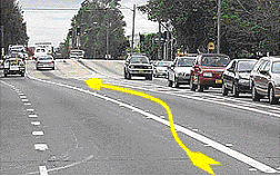 You are travelling in the left lane and wish to turn right at the intersection. You move to the right lane and a driver behind sounds their horn at you. What have you done wrong?