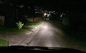 You are driving at night and there is no other traffic around you. When can you use your headlights on high beam?