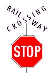 你在接近一个显示着停车(STOP)标志牌的铁路平行交叉点时应该做什么？