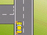 You want to turn left at this intersection. There is an edge line that continues through the intersection. Are you permitted to turn here?
