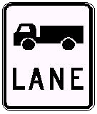 Should a driver of a truck exceeding 4.5 tonnes (Gross Vehicle Mass) always move into a lane marked with this sign?