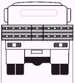 For vehicles with a GVM over 4.5 tonnes (excluding cranes) the vehicle width, including the load, must not be greater than -