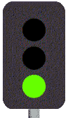 As you approach a set of traffic lights at an intersection, they change from green to yellow (amber). You must: