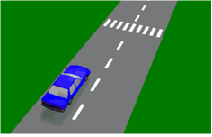 When approaching a marked pedestrian crossing and no pedestrians are in sight, you should -