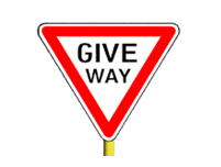 When you see this sign you must -
