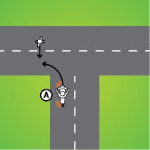 In the diagram, who must give way?