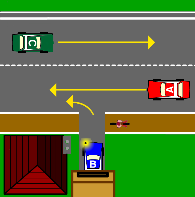 When pulling out of a road related area you must