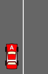 When can Car A cross the single continuous line?