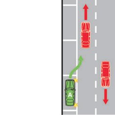 Vehicle A is parked. What is the minimum time you must signal before driving out of the parking bay?