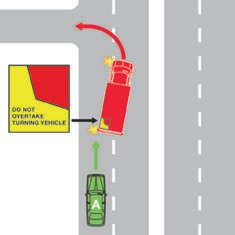 You are driving vehicle A. What should you do?