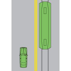 You are only allowed to cross over these double yellow lines when