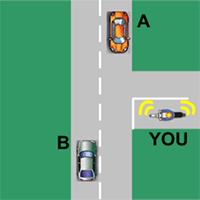 In the diagram, who should you give way to?