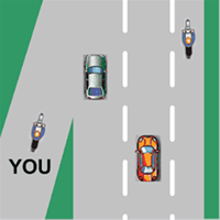 From the diagram, what should you do when joining a freeway from a slip road?